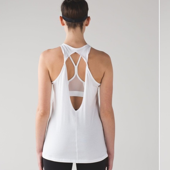 Lululemon trapeze twist tank white EST size 4 - Picture 3 of 8